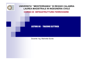 trazione elettrica - Università Mediterranea
