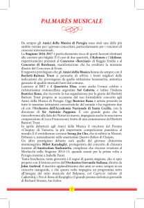 PALMARÈS MUSICALE - Fondazione Perugia Musica Classica