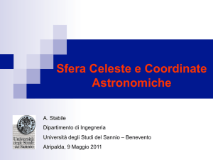 Sfera Celeste e Coordinate Astronomiche