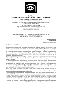 Informazione e Consenso all`intervento di chirurgia del