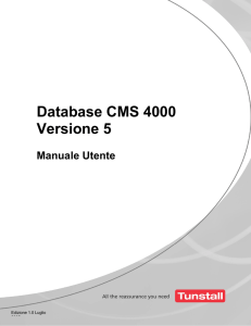 Database CMS 4000 Versione 5