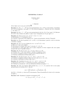 Esercizi Geometria B 2016-17