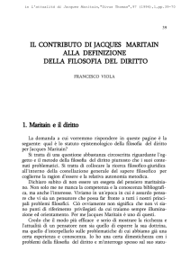 Maritain e la filosofia del diritto