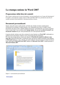 La stampa unione in Word 2007 Preparazione della lista dei contatti