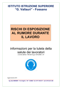 rischi di esposizione al rumore durante il lavoro