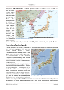 Giappone Aspetti geofisici e climatici