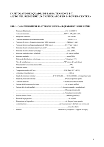 CAPITOLATO DEI QUADRI DI BASSA TENSIONE B.T. AIUTO NEL