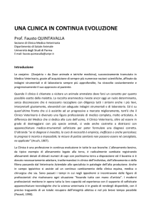 Prof. Fausto Quintavalla - Una clinica in continua evoluzione