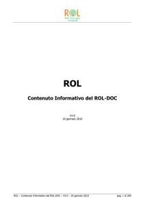 ROL Contenuto Informativo del ROL-DOC