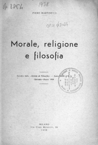 Morale, religione e filosofia