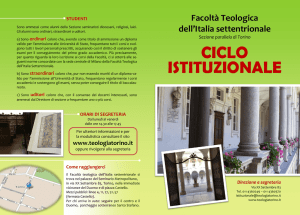 Piano di studi generale - Facoltà Teologica Torino