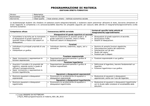 programmazione di materia - Liceo Statale "Erasmo da Rotterdam"