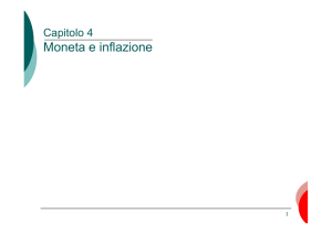 Moneta e inflazione - Dipartimento di Economia, Statistica e Finanza