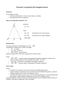 Teorema: le proprietà del triangolo isoscele