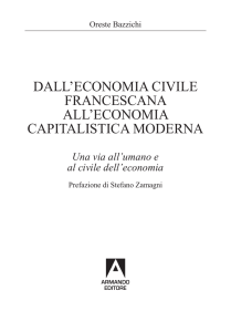 dall`economia civile francescana all`economia capitalistica moderna