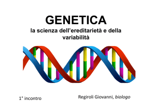 Genetica 1 - UTE - Università della Terza Età > Home
