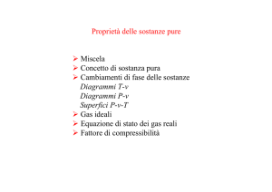 Proprietà delle sostanze pure Miscela Concetto di sostanza pura