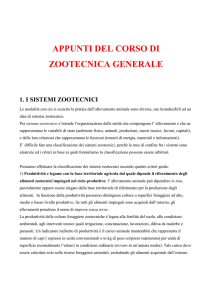 appunti del corso di zootecnica generale 1. i sistemi