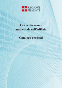 La certificazione ambientale nell`edilizia Catalogo prodotti