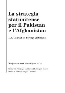 La strategia statunitense per il Pakistan e l`Afghanistan