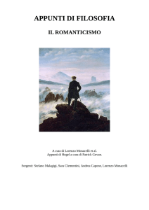 Romanticismo: Fino a Hegel - Lorenzo Monacelli, sito ufficiale