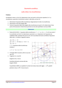 Geometria analitica sulla retta e la circonferenza