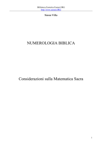 Numerologia biblica - Digilander