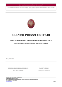 Elenco prezzi unitari