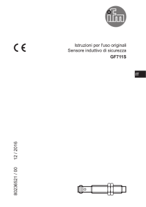 Istruzioni per l`uso originali Sensore induttivo di sicurezza