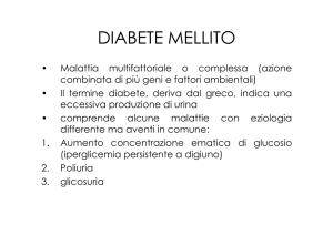diabete mellito - Corso di Laurea in Scienze Motorie e Sportive
