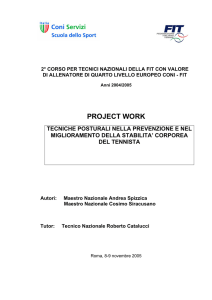 project work - Federtennis