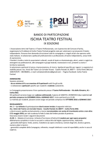 Regolamento Ischia Teatro Festival 2016