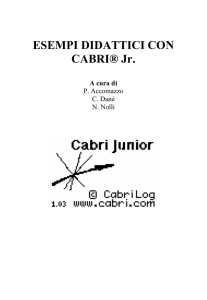 ESEMPI DIDATTICI CON CABRI® Jr. - TI Education