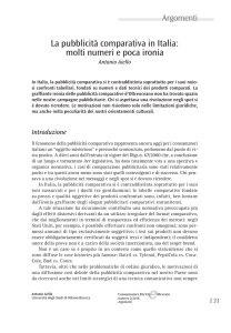 La pubblicità comparativa in Italia: molti numeri e