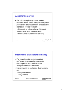 Algoritmi definiti sugli array