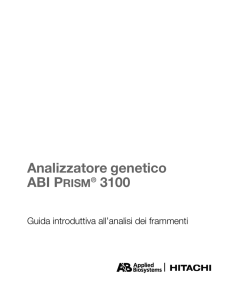 Analizzatore genetico ABI PRISM ® 3100