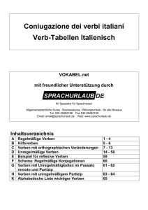 Coniugazione dei verbi italiani Verb-Tabellen