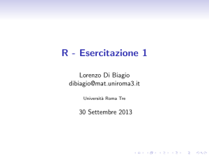 R - Esercitazione 1 - mat.uniroma3