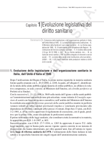 Capitolo 1 Z Evoluzione legislativa del diritto sanitario