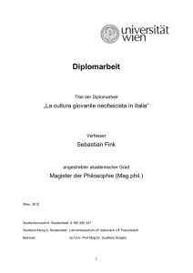 Diplomarbeit - Universität Wien