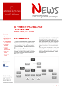 Il modello organizzativo per "processi"