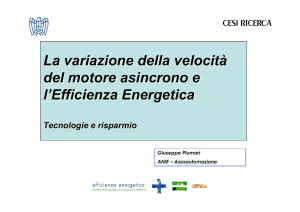 La variazione della velocità del motore asincrono e