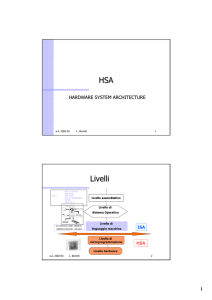 HSA Livelli - Architettura
