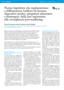 Norme legislative che regolamentano e differenziano l`utilizzo di