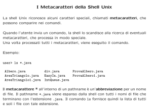I Metacaratteri della Shell Unix