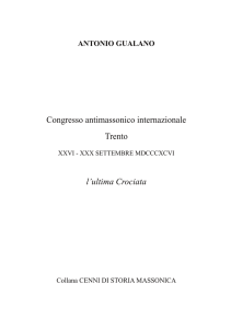 Congresso antimassonico internazionale Trento l`ultima Crociata