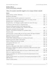 Stefano Siboni Corso di meccanica razionale Moto di un