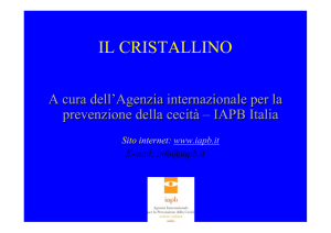 Il cristallino - IAPB Italia Onlus