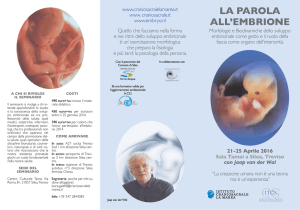 la parola all`embrione - Istituto Craniosacrale La Marea