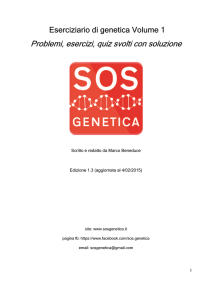 Eserciziario di genetica Volume 1.3